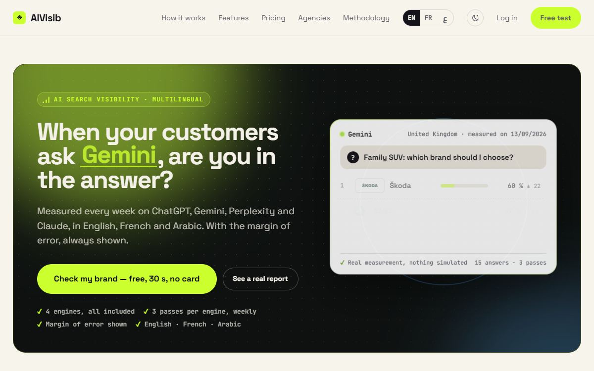 AIVisib homepage